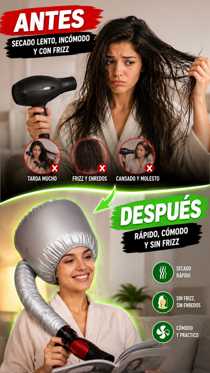 Nuevo Gorro Secador Fácil y Compacto