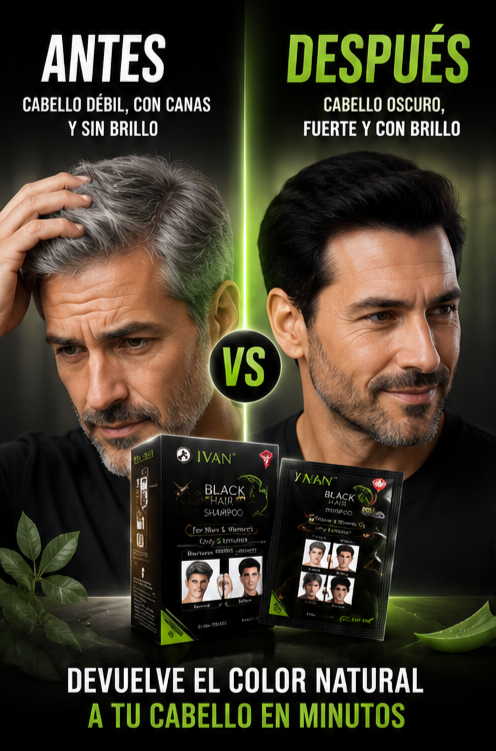 Nuevo Shampoo Color Negro Instantáneo Natural