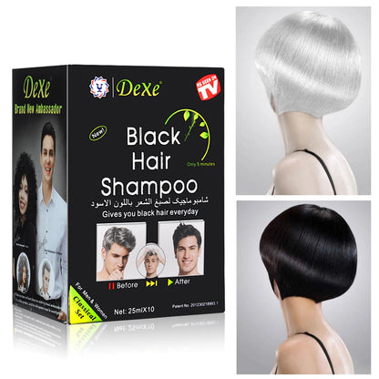 Nuevo Shampoo Color Negro Instantáneo Natural